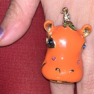 Betsey Johnson Hippo Statement Ring
